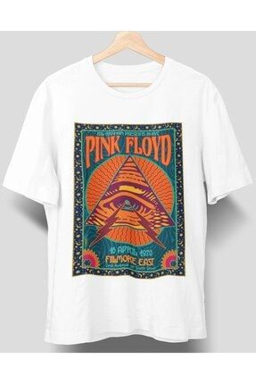 Owersize Tasarım Rock Poster Pink Floyd Baskılı Tişört PLBOSPF001