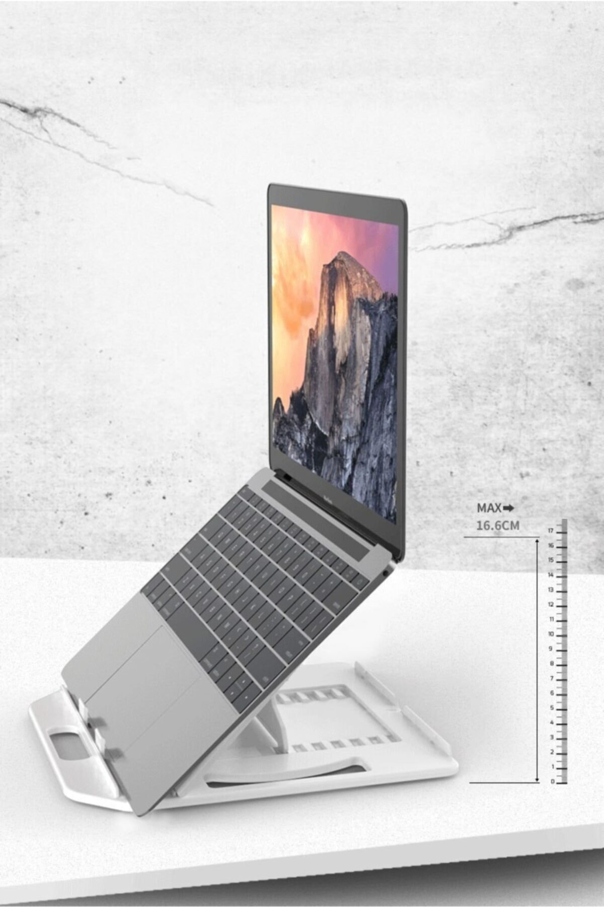 Ally Yükseklik Ayarlı Dizüstü Laptop-tablet Standı Telefon Tutucu Beyaz 2