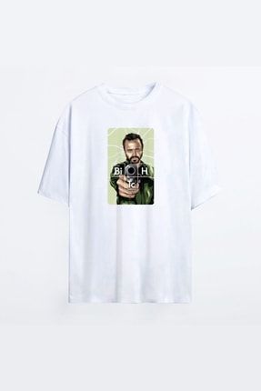 Breaking Bad Jesse Pinkman 17 Beyaz Hg Erkek Oversize Tshirt - Tişört OT-MAN-HG-PNKMN17