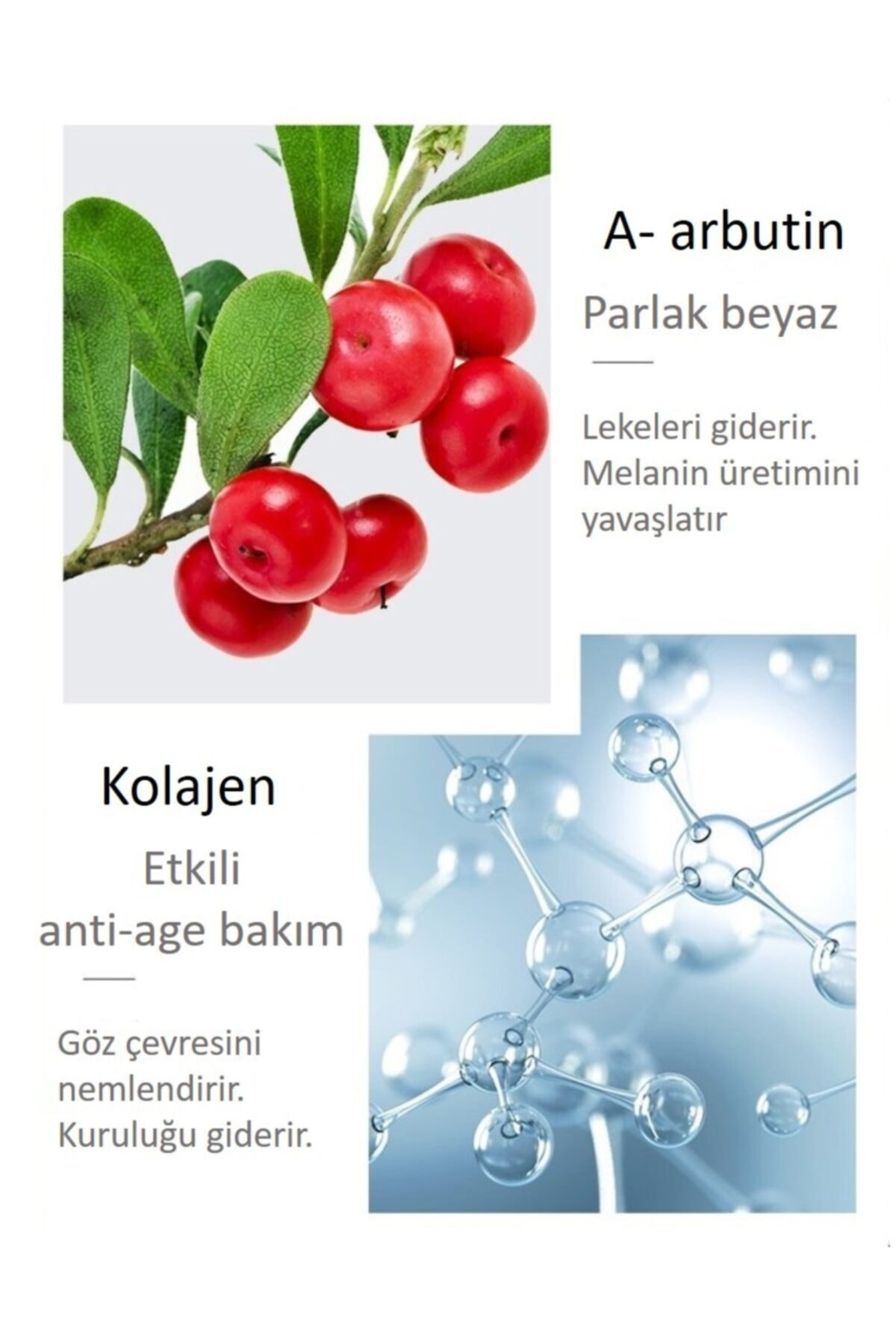 Titreşimli Kırmızı Led Masajlı Arbutin Hyalüronik Asit ve Polipeptitli Göz Kremi 30 Gr — MIN154 — تصویر 5 از 8