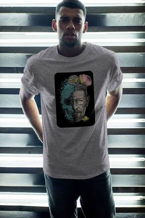 Breaking Bad Walter White 18 Gri Erkek Oversize Tshirt - Tişört OT-MAN-01-BRKNGBD18
