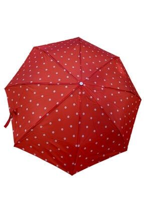 3040w 8 Telli Manuel Kadın Şemsiye Kırmızı