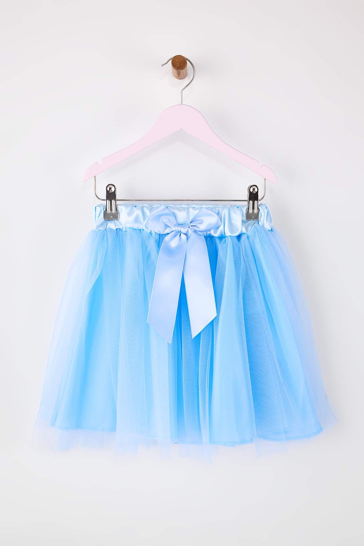Trendyolmilla Kids Bebe Mavisi Kız Çocuk Regular/Normal Kalıp Kurdeleli Tütü Dokuma Etek TKDAW25ET00004