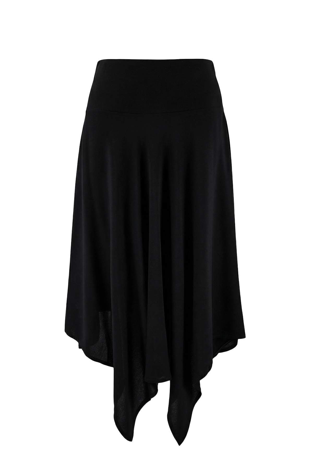 Trendyolmilla  Siyah %100 Viskon Asimetrik Midi Etek TWOSS26ET00033 - Görsel 5