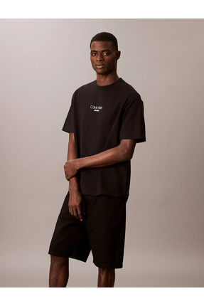 Calvin Klein Erkek Siyah Baskılı Tişörtler