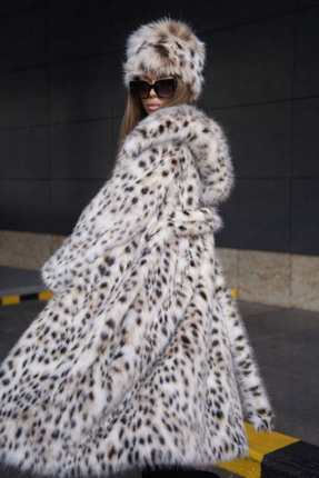 Mağazam Online Rus Tarzı Uzun Tüylü Trend Kalpak Şapka Kışlık Peluş Vegan Sun...