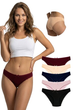 Newlilla 1101 Bikini Kadın T. Dantelli Külot Paketi V31