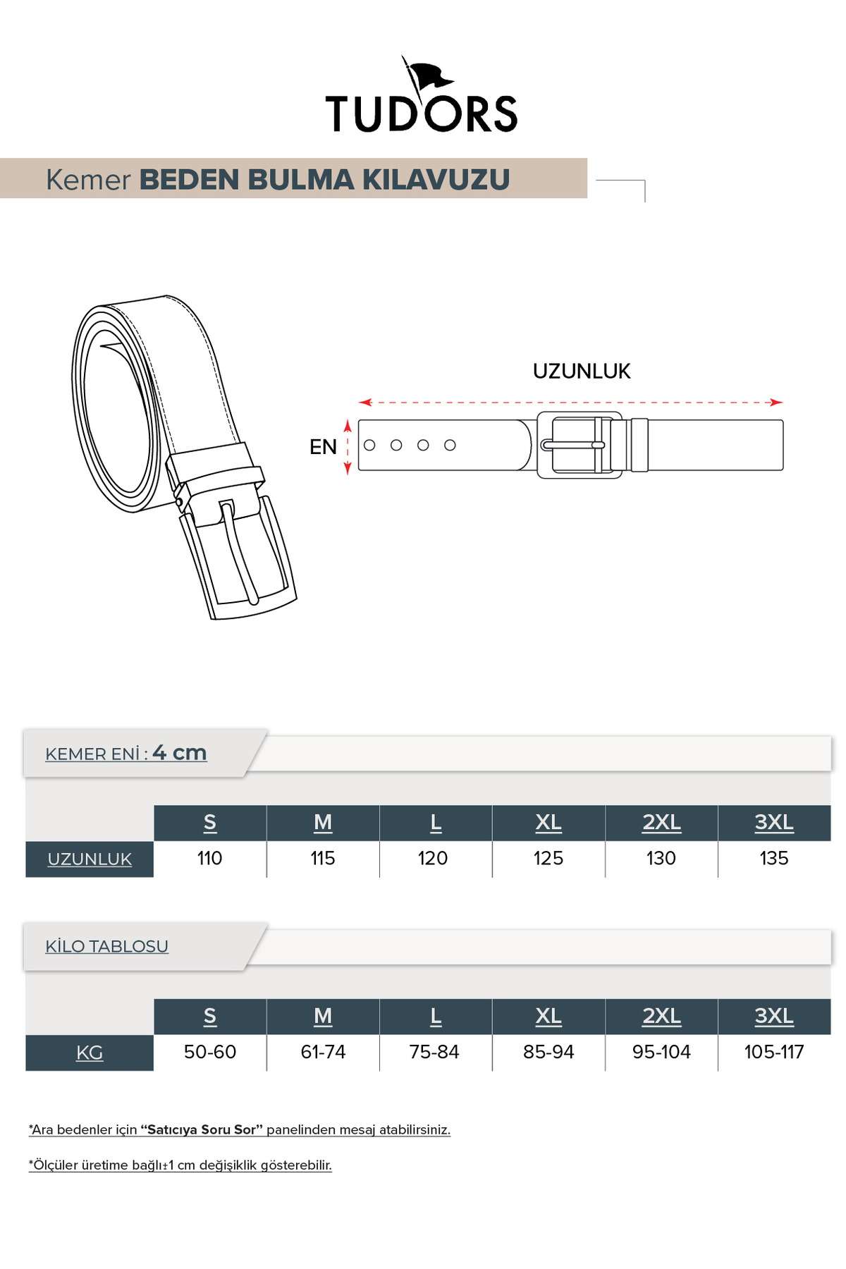 Tudors  Erkek %100 Hakiki Deri 4 Cm Spor Siyah Kemer - Görsel 3