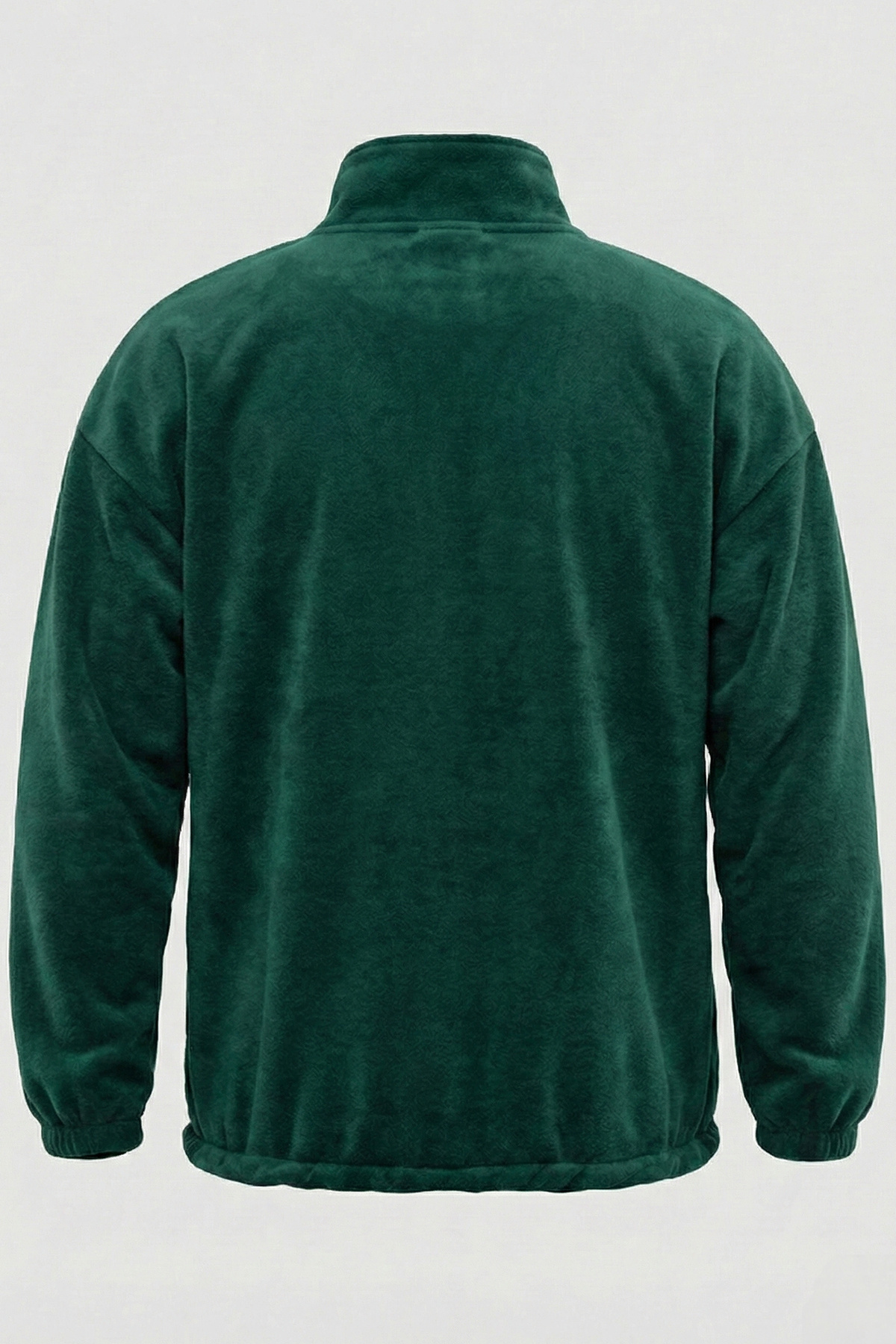 Ghassy Co. Erkek Oversize Regular Dik Yaka Yarım Fermuarlı Polar Sweatshirt — آبی 869866199 — تصویر 2 از 2