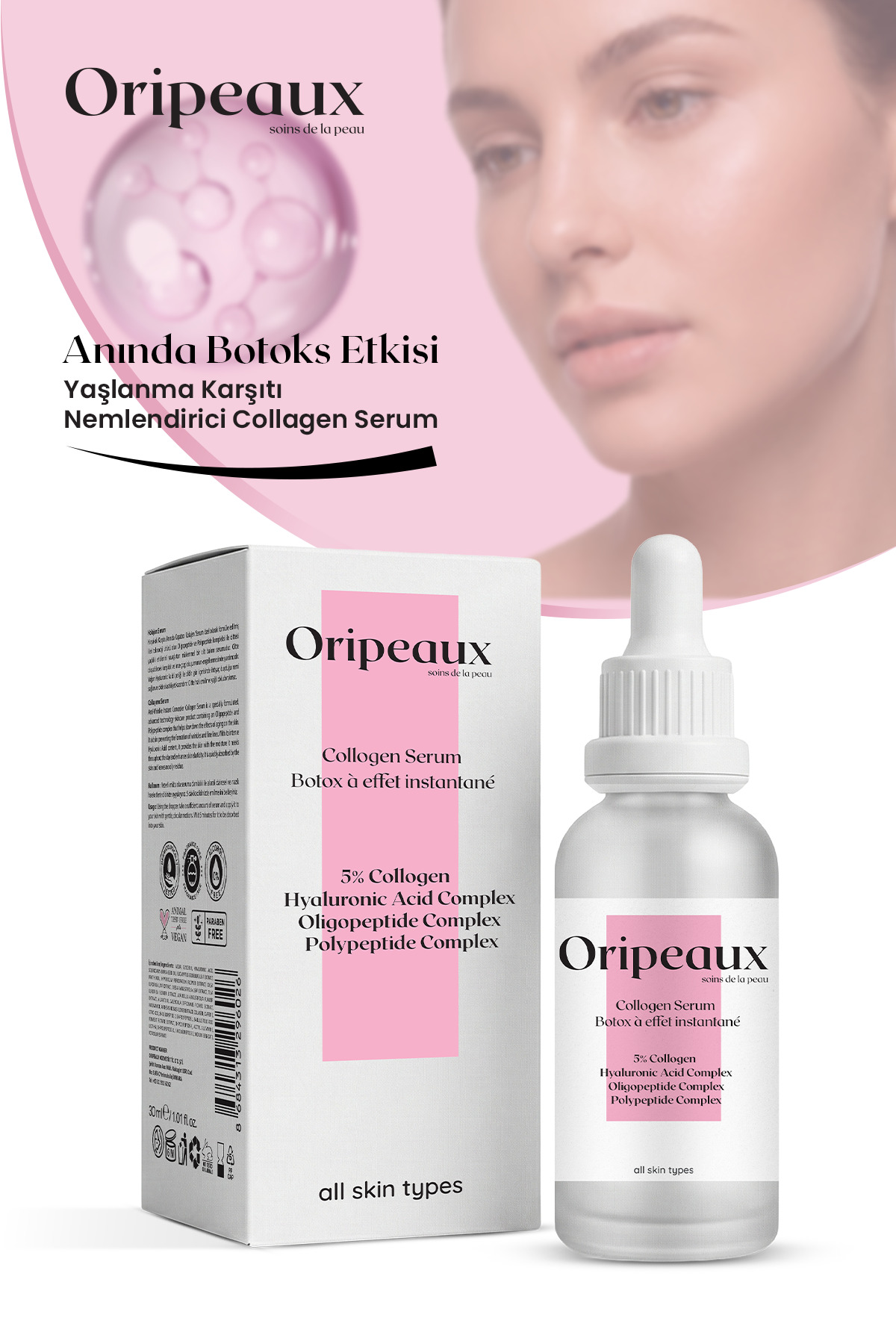 Anında Botoks Etkili Yaşlanma Karşıtı Nemlendirici Collagen Serum Kolajen 30 Ml — TYCC7T5CNN169399756858501