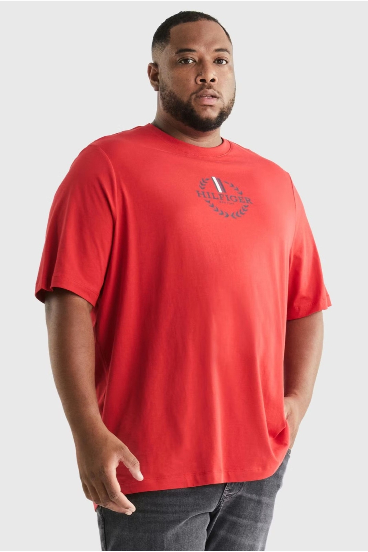 تامی هیلفیگر تی‌شرت طرح‌دار نخی طرح اسلیم فیت