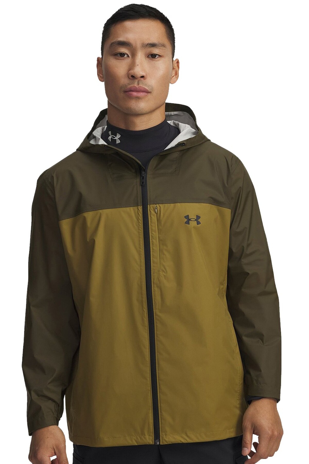 آندر آرمور کاپشن بارانی مردانه فضای باز Cloudstrike Colorblock JKT مدل 1381880-308 سبز