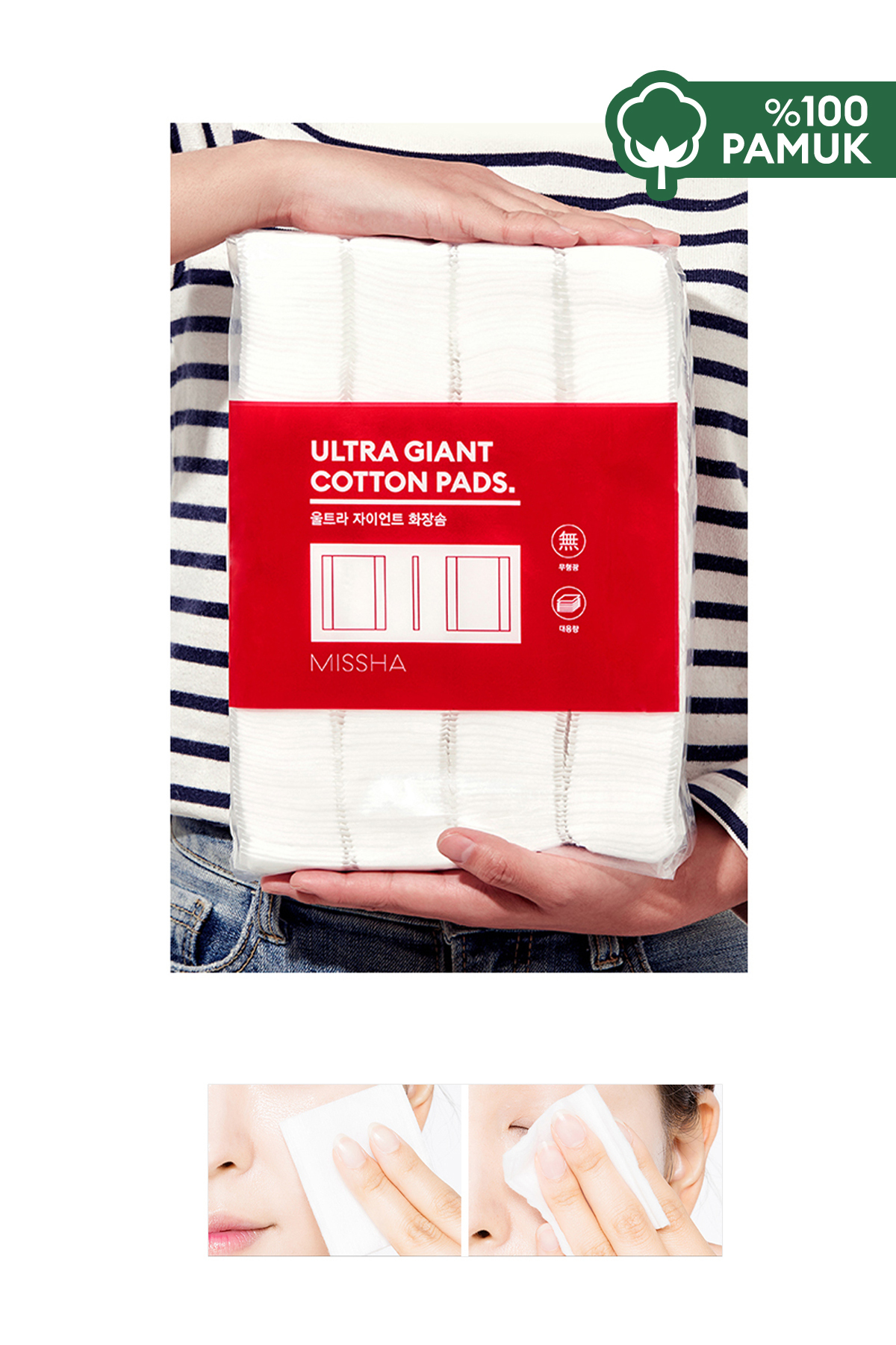 Missha Makyaj Temizleme Pamuğu 400 Adet Ultra Giant Cotton Pads