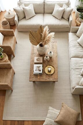 Cool Halı Oslo M104 Hav Toz Vermez Kolay Temizlenen Hasır Doku Ince Düğüm Ith...