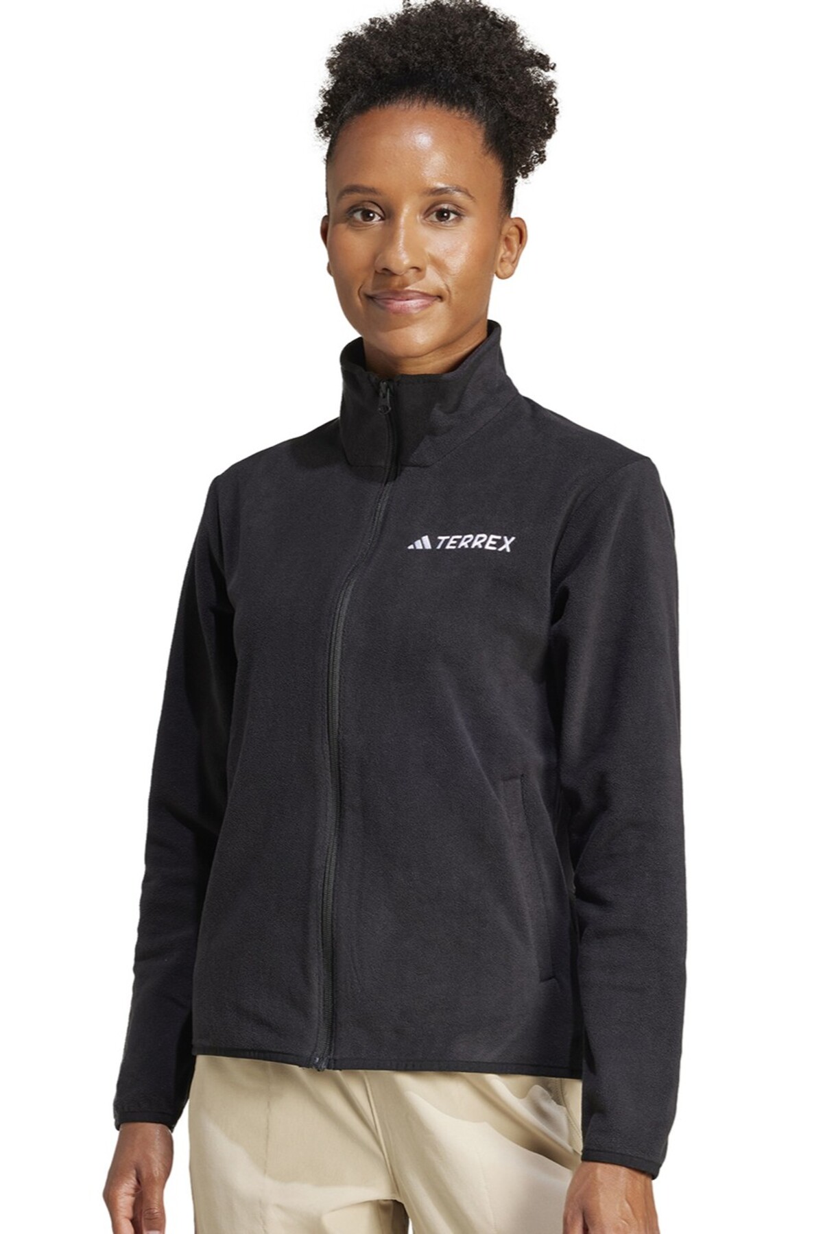 adidas W Terrex Mt Ess Fz Fl Kadın Outdoor Ceketi JP0800 Siyah