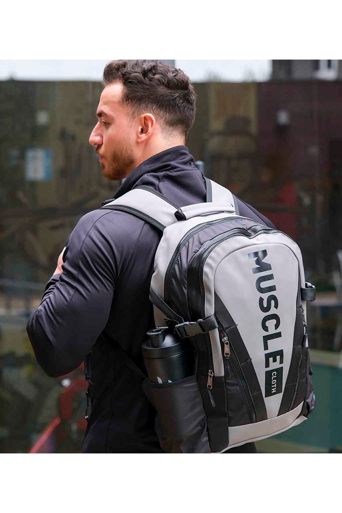 MUSCLECLOTH Glory Sırt Çantası Gri Siyah 21 L görsel 3