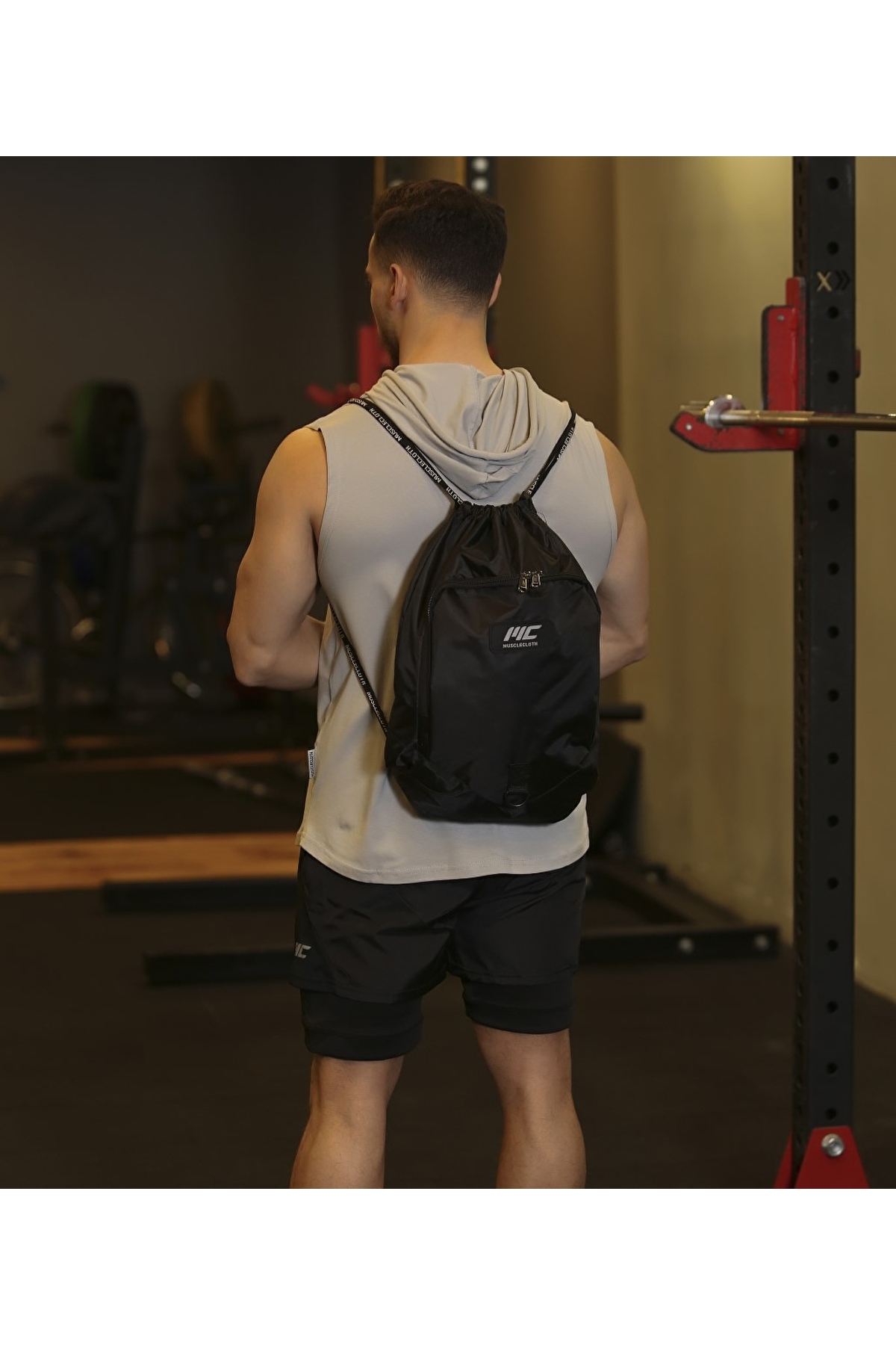 MUSCLECLOTH  Sackpack Spor Çanta Siyah - Görsel 5