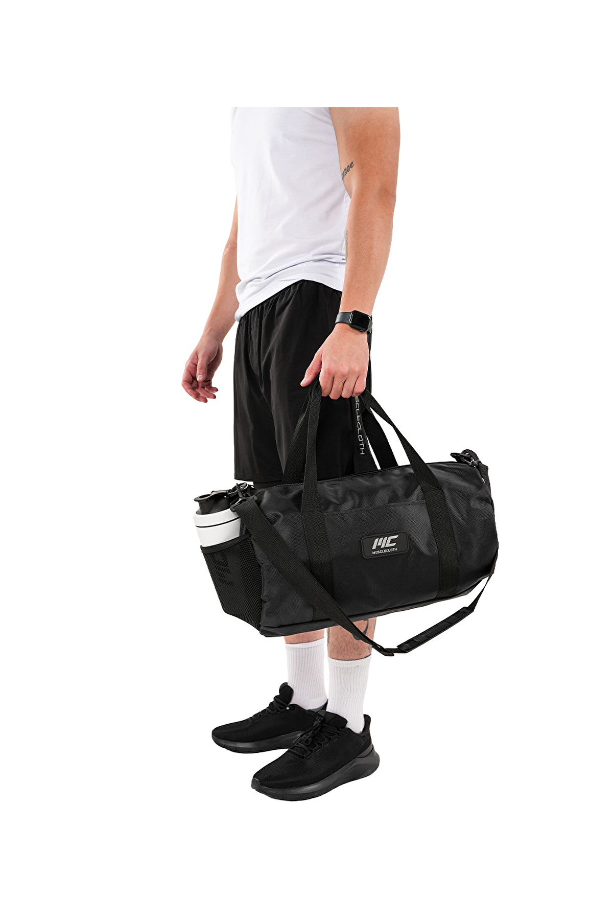 MUSCLECLOTH  Players Silindir Çanta Siyah 22 L - Görsel 4
