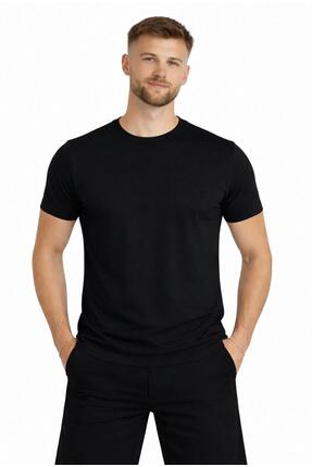 AXXEL Erkek Siyah Kısa Kollu T-shirt-d405