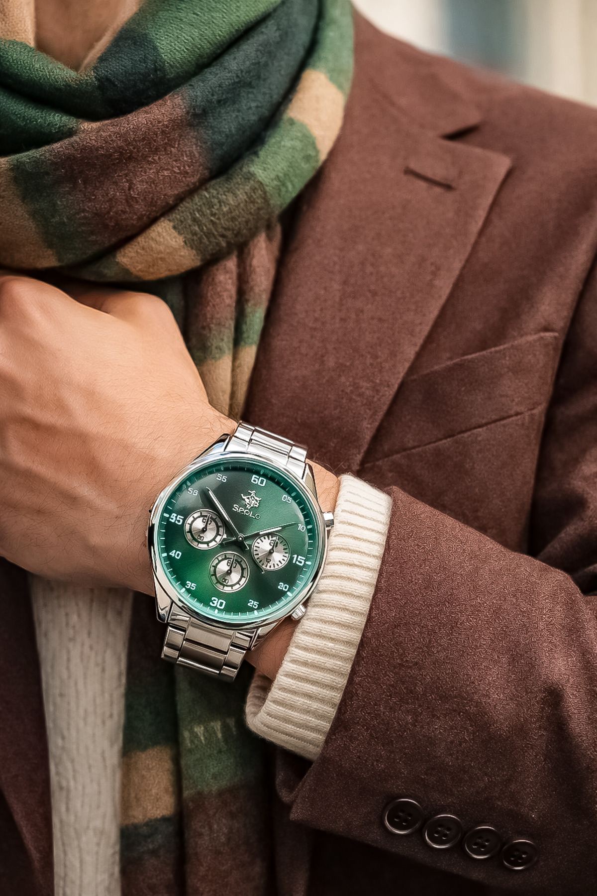 S.POLO  YENİ SPOR MODEL GÜMÜŞ RENK ERKEK KOL SAATİ BİLEKLİK HEDİYELİ BABALAR GÜNÜ SEVGİLİLER GÜNÜ HEDİYESİ - Görsel 2