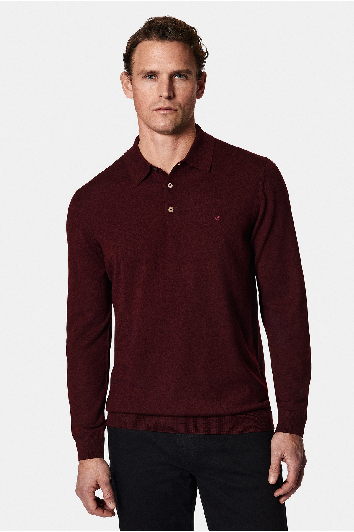 کیگیلی ژاکت بافتنی پشمی دکمه‌دار یقه پولو سایز معمولی