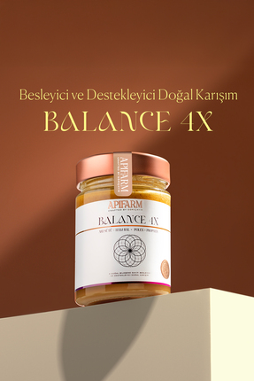Apifarm Balance 4x | Arı Sütü Ham Bal Polen Propolis 415 gr