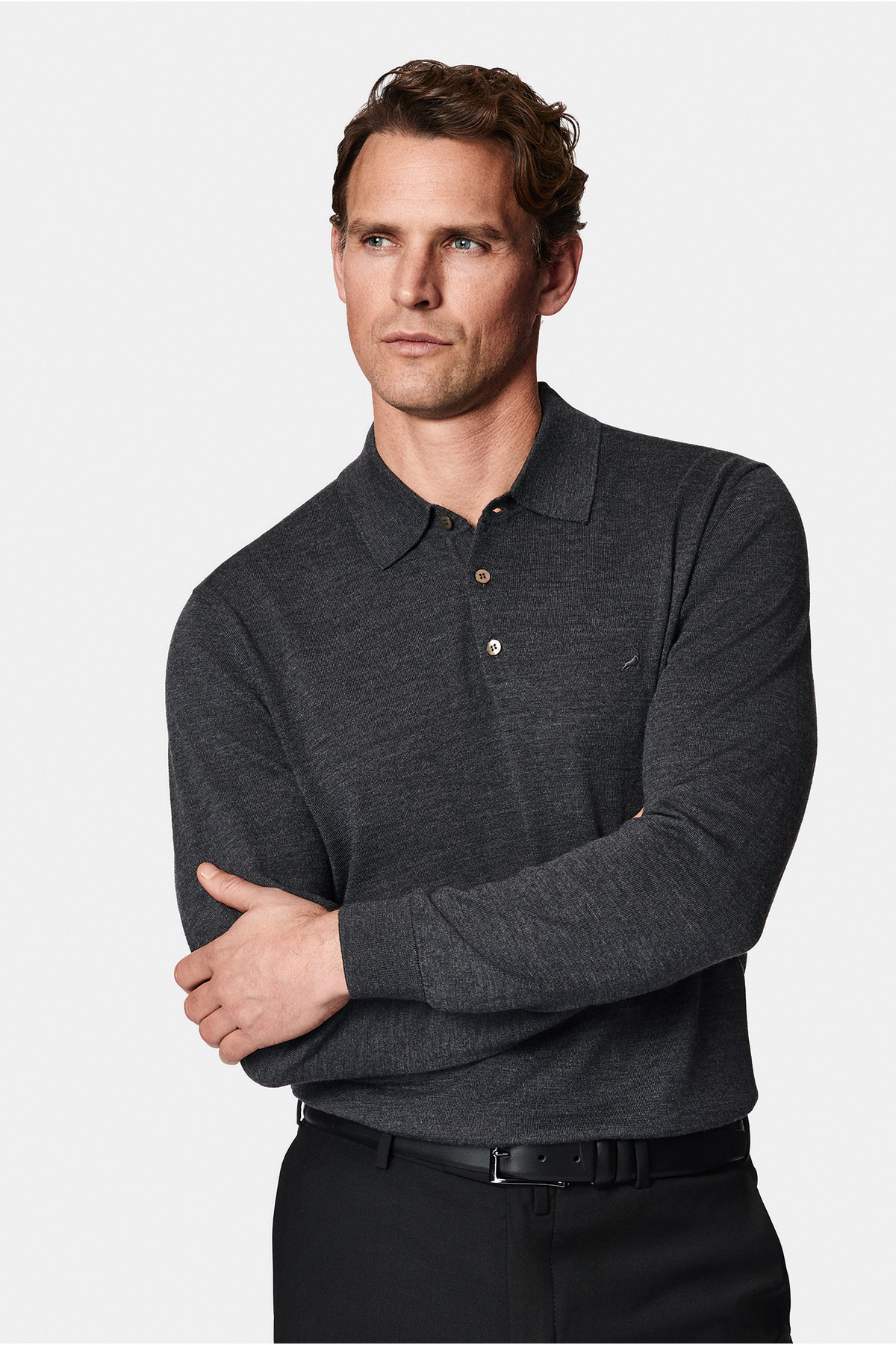 کیگیلی ژاکت بافتنی پشمی دکمه‌دار یقه پولو سایز معمولی