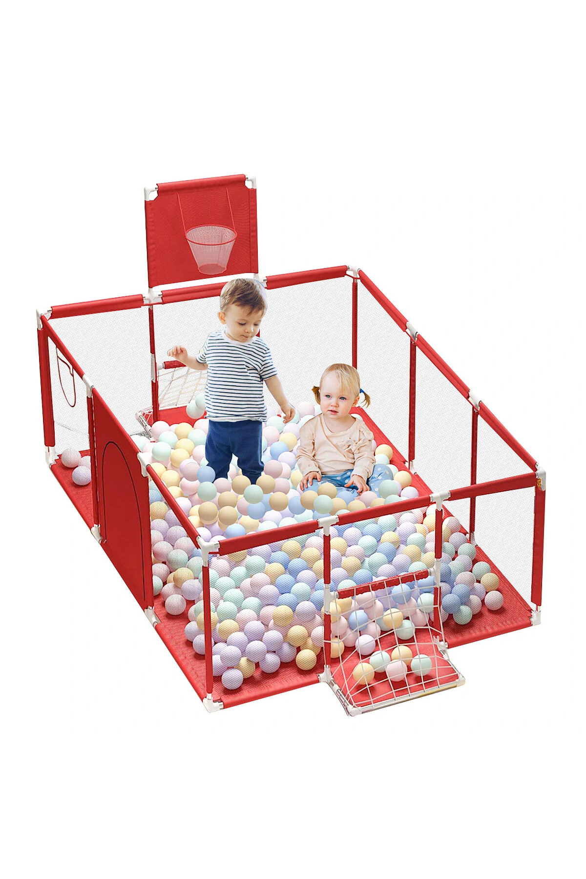 Lazım Shop Çocuk Oyun Parkı Futbol Sahası Yürüme Öğrenme Çiti Yüksek Korumalı Basketbol Potalı fotoğrafı 6 (önizleme)