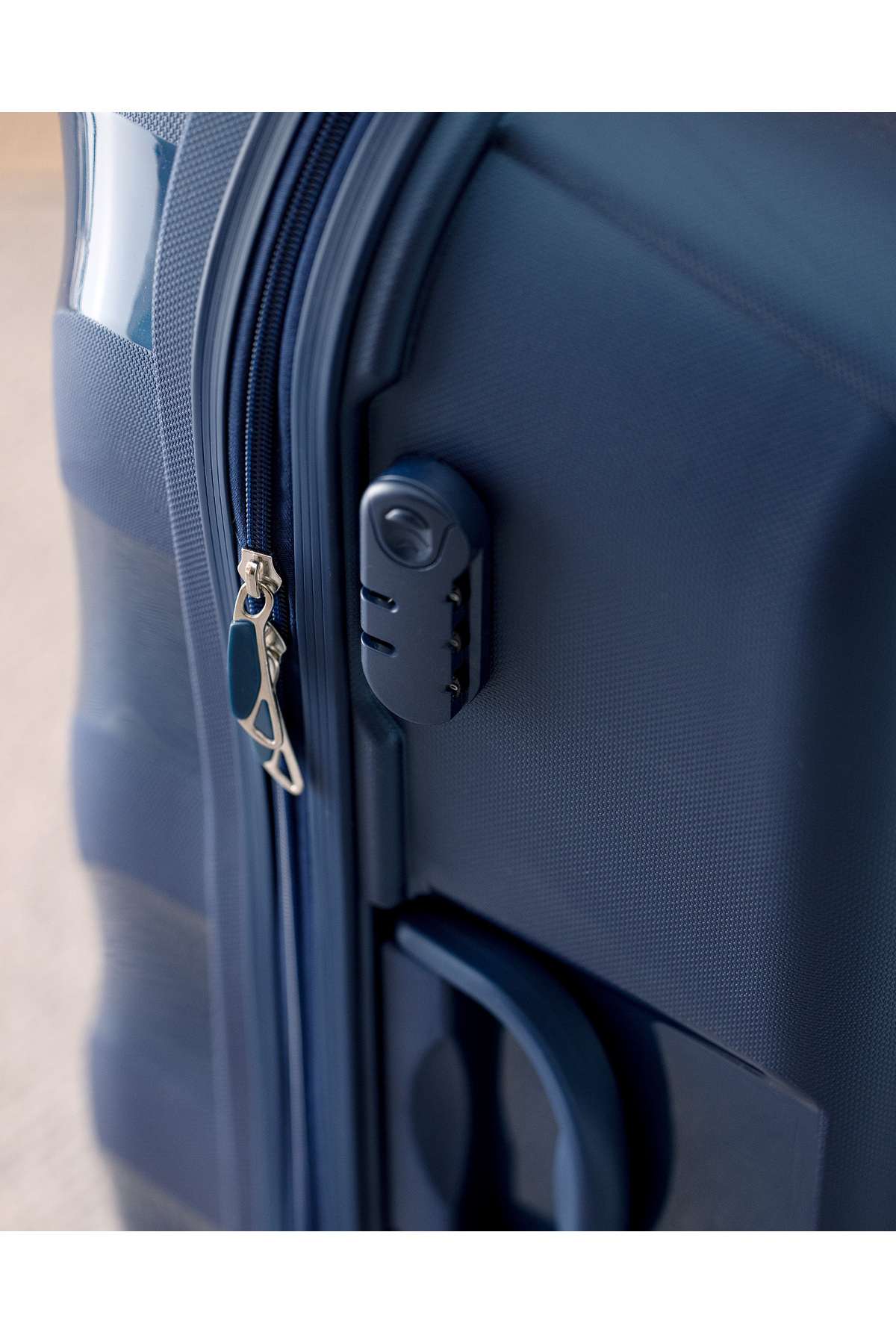 Madame Coco  Huitre Valiz/Bavul - Lacivert - Büyük Boy - Görsel 4