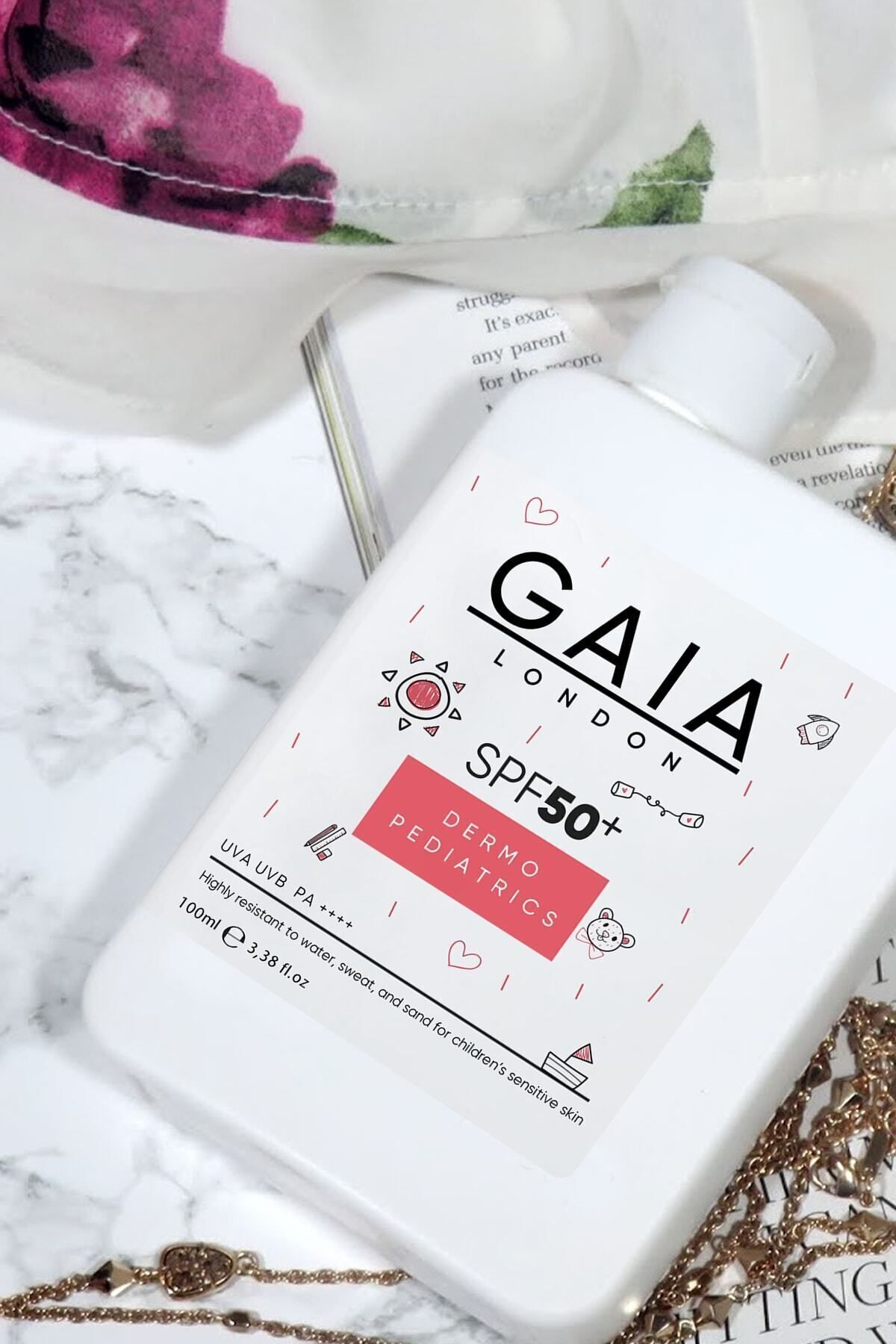 Gaia London Çocuklar Için Cildi Suya, Tere Ve Kuma Karşı Çok Dayanıklı 50spf Uva/uvb 120ml Güneş Kremi fotoğrafı 5 (önizleme)