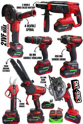 RETOOLS BORDO 7’Lİ SET ( DAİRE TESTERE – DAL BUDAMA MAKAS + TESTERE )