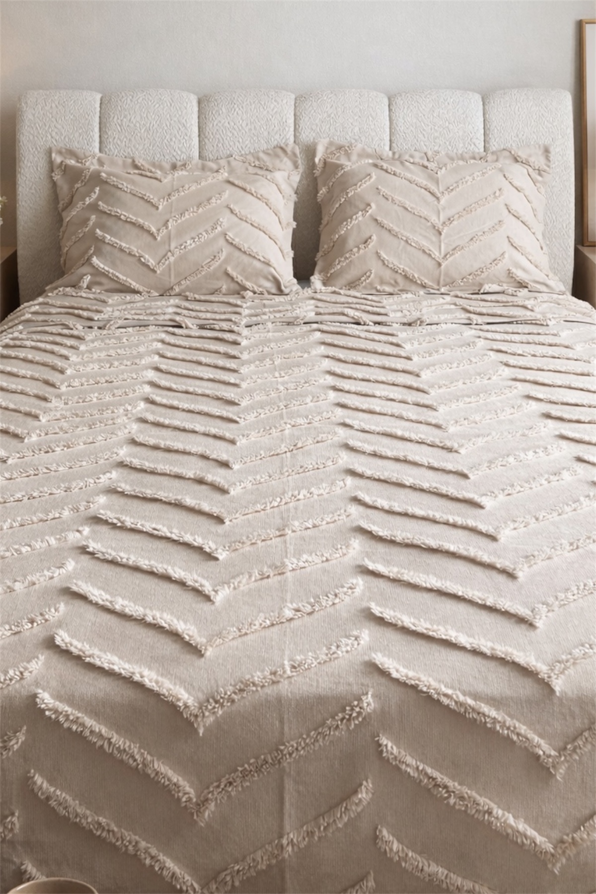 Bohemian Arlinageo Double Bedspread Set 240x250 - BEIGE -