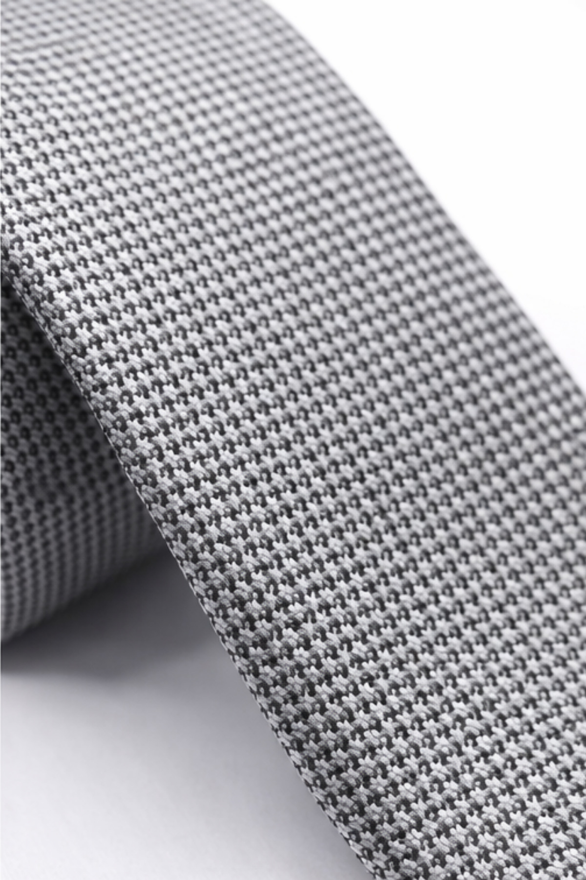 Gambocci  Erkek Gri Armürlü Mendilli Kravat - Görsel 4