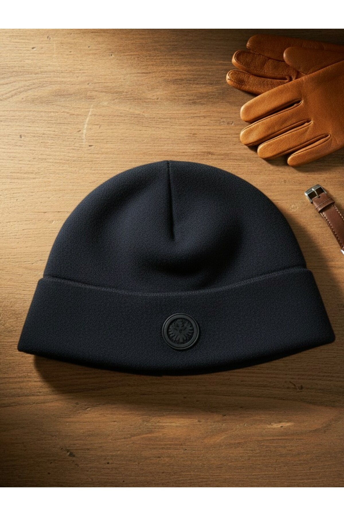 Algitsin O L A  Erkek Çift kat Polar bere+Siyah+Termal+Esnek+Sıcak tutar+Antipilink+Tüylenme Yapmaz - Görsel 2