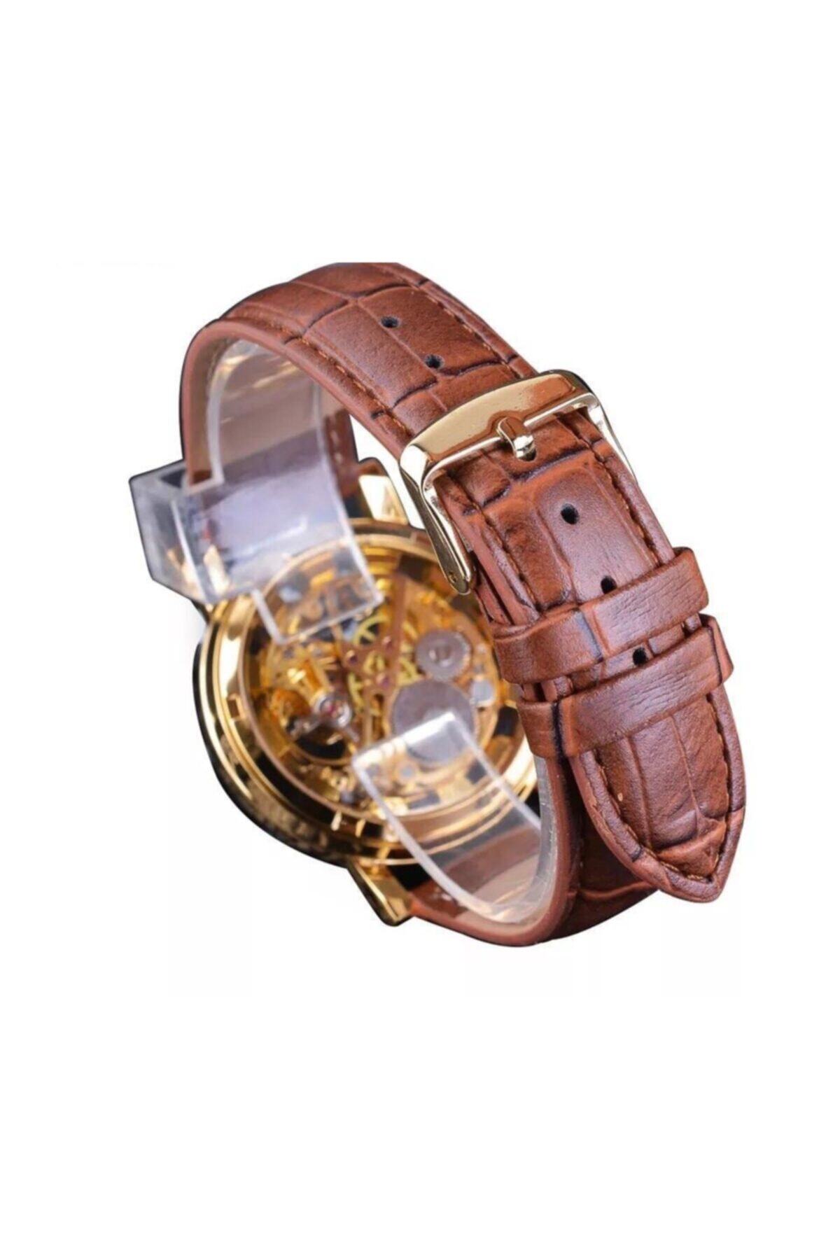 Sewor  T-Winner Kurmalı Mekanizma Gold Renk Kol Saati - Görsel 3