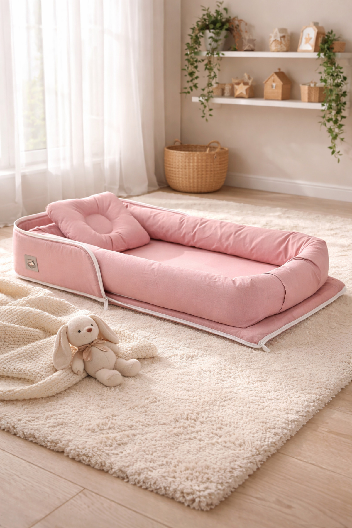 Düz Renk Serisi Pudra Çantalı Nest