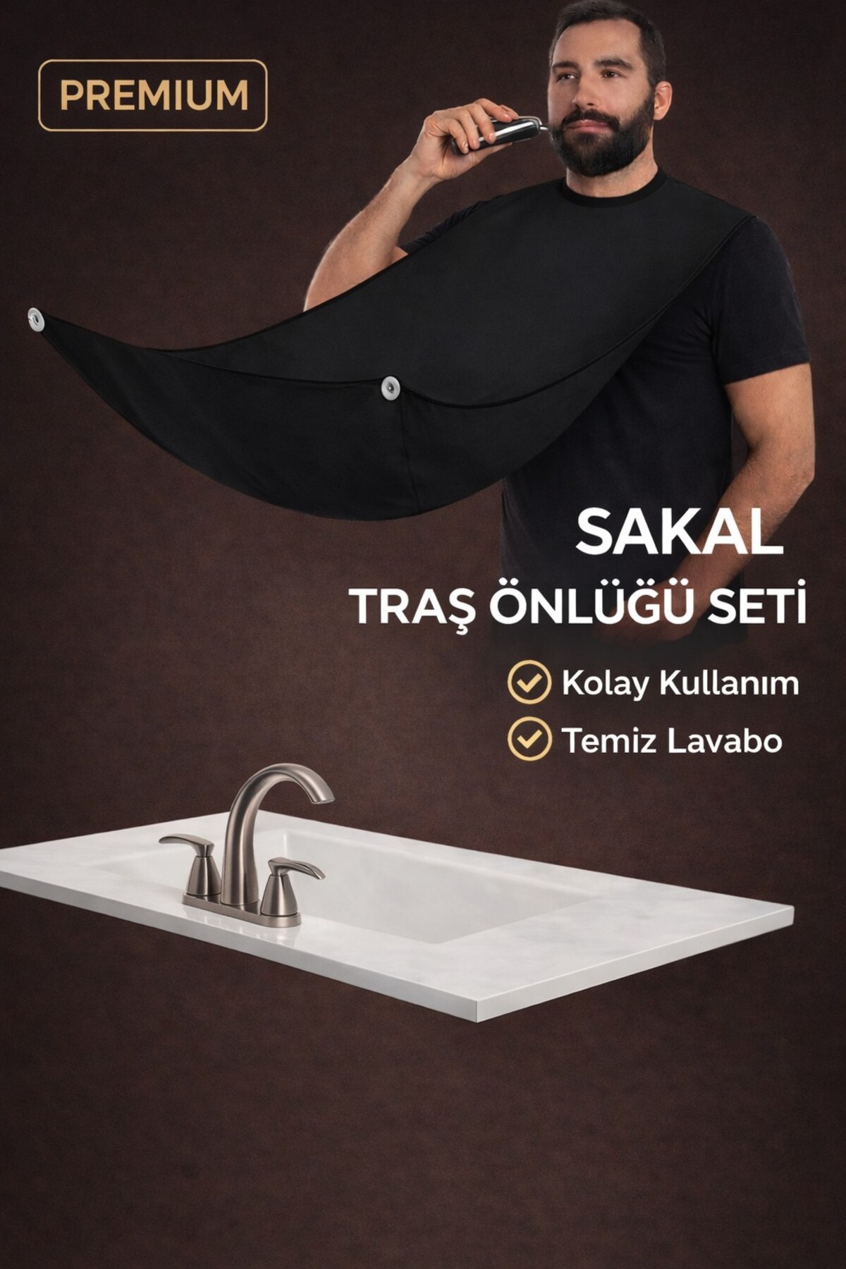 leuniva Boyundan Bağlamalı Vantuzlu Sakal Kesme Örtüsü - Fiyatı, Yorumları