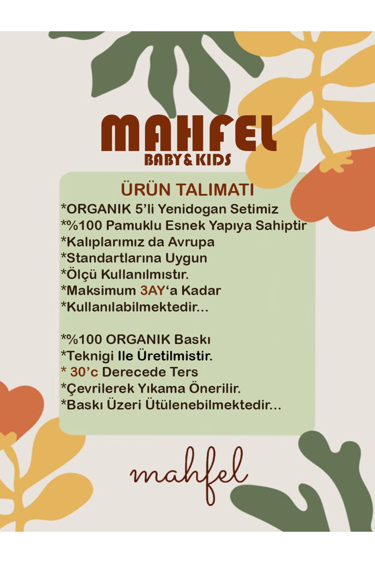 MAHFEL Seksek Oyunu 5'li Yenidoğan Bebek Hastane Çıkış Seti fotoğrafı 5 (önizleme)