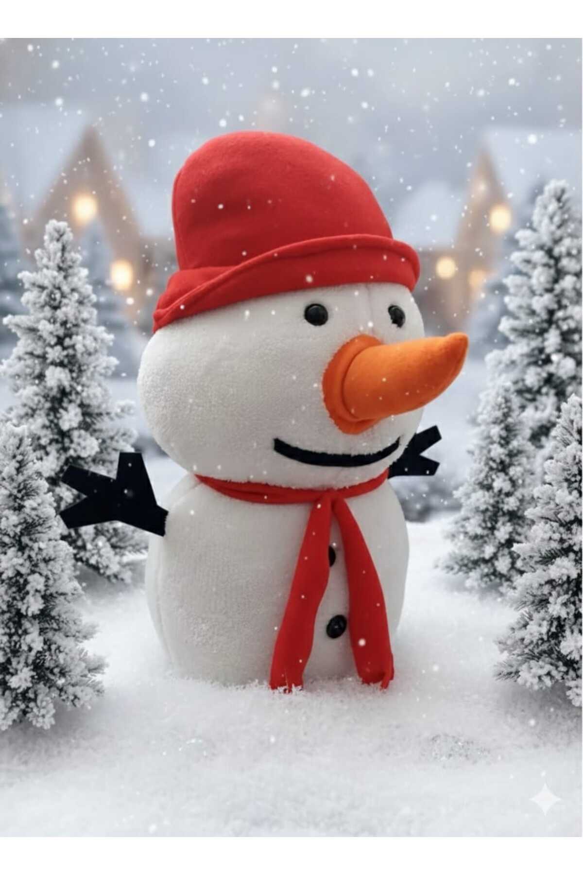 elifim home Peluş Kardan Adam 45 Cm Yeni Yıl Yılbaşı Hediyelik fotoğrafı 2 (önizleme)
