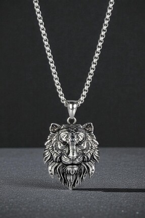 HERİF Aksesuar Erkek Aslan Çelik Kolye
