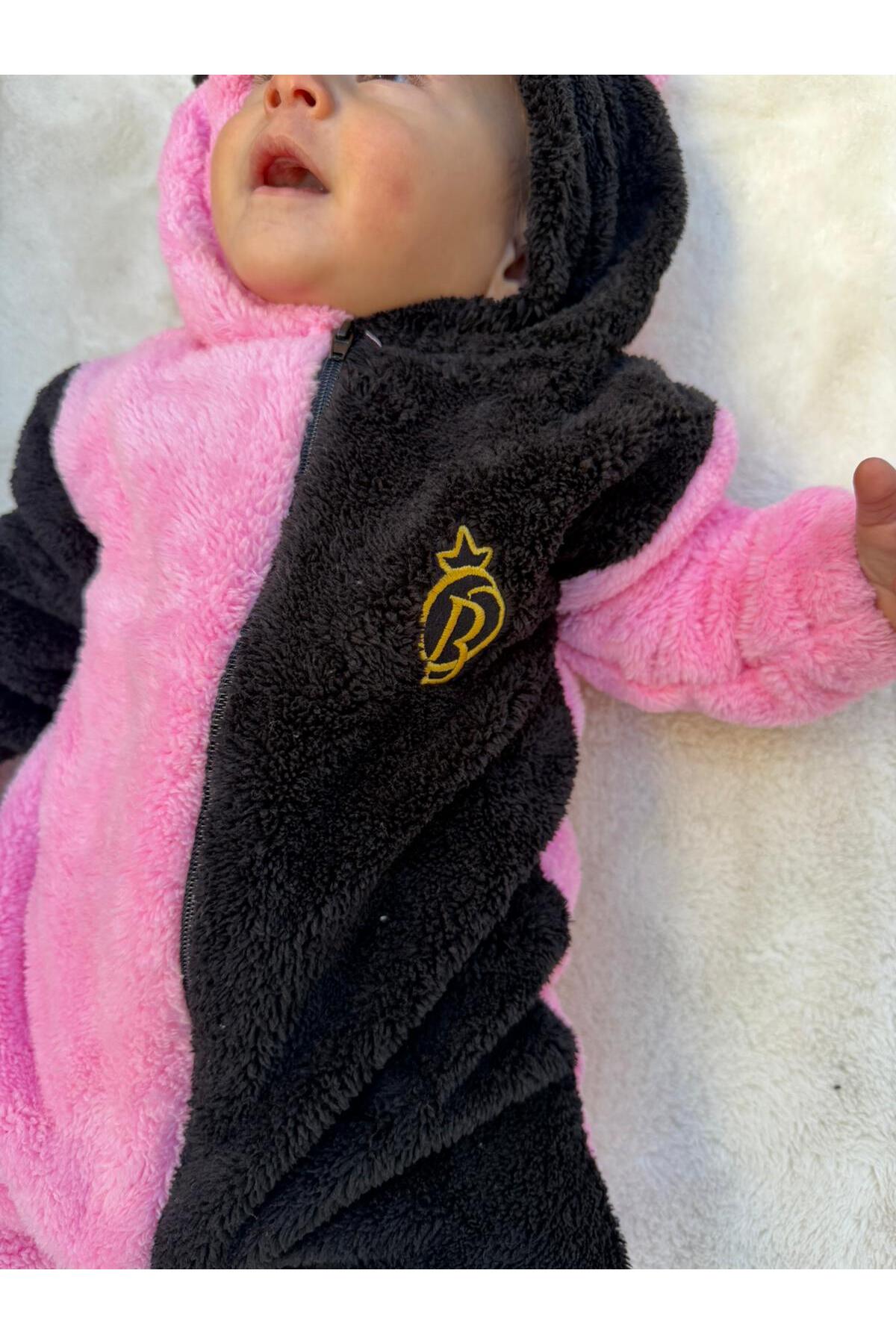 Minizade Welsoft Peluş Fermuarlı Kışlık Ponponlu Palyaço Kız Bebek Uyku Tulumu fotoğrafı 5 (önizleme)