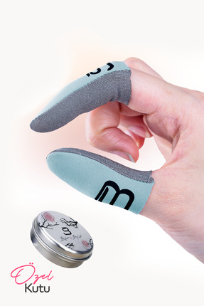 Bhave Hybrid Parmaklık-1 Çift-turkuaz-pubg Parmak Eldiveni- Saklama Kutulu- T...