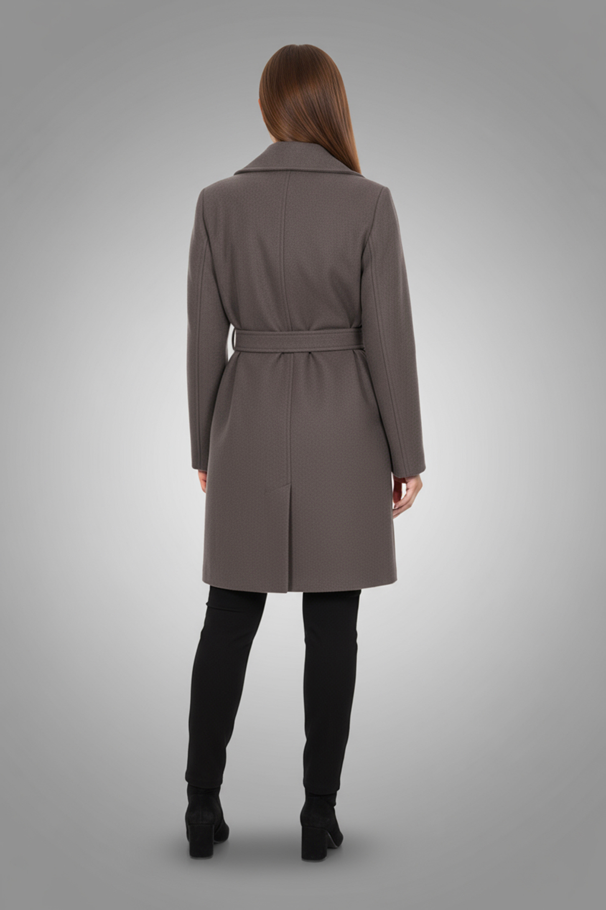 Soydan Güner  Kadın Yünlü Kısa Kruvaze Kaban 1480 - Görsel 4