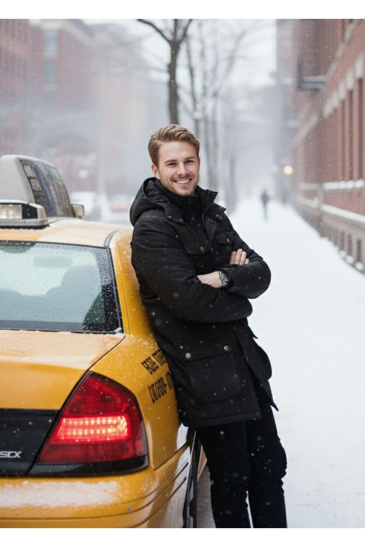 Dynamo  Erkek Siyah Kapüşonlu Kürk Astarlı Su Geçirmez Kaplamalı Kalın Kaban 2485 - Görsel 6