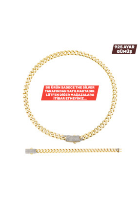 THE SILVER JEWELRY Özel Tasarım 9 mm 14K 0.50 (Has Altın) Mikron Kaplama Gurm...