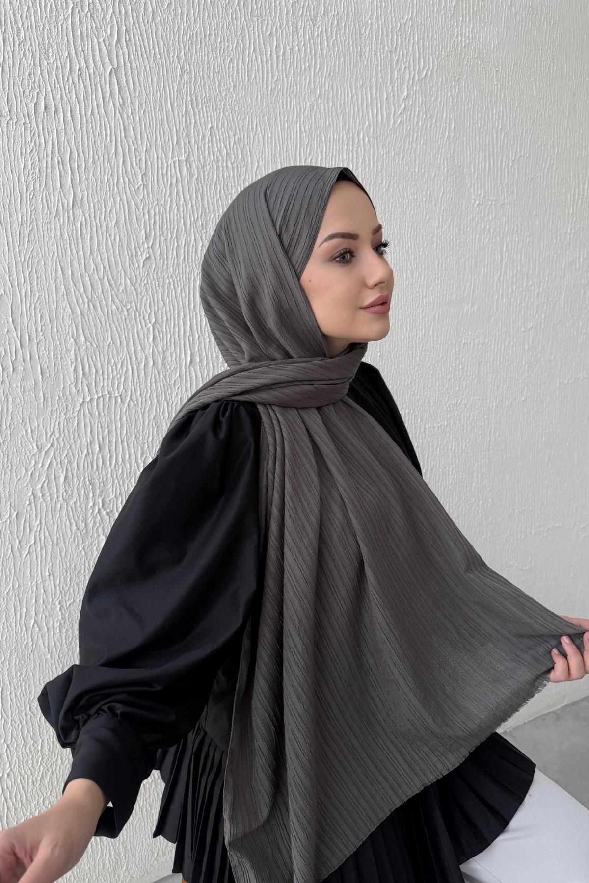 Byedauzunlar  Gri Peru Şal