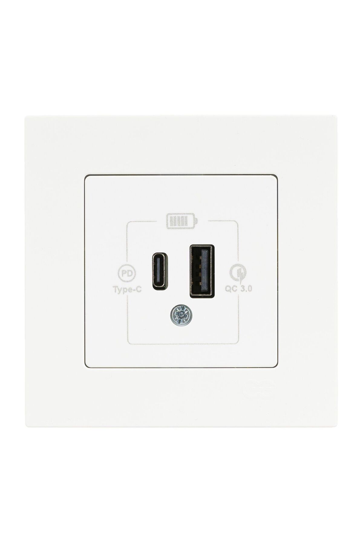 Gunsan Eqona White Charging Socket 20W QC3.0 PD Type-C + USB Dual Output