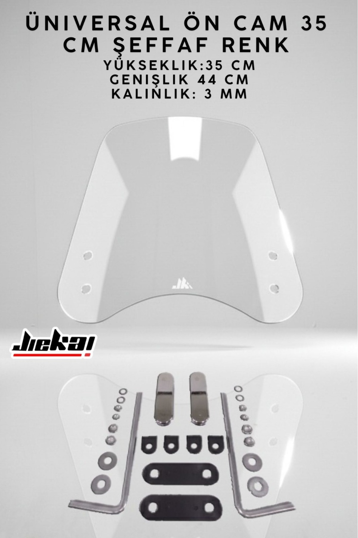 Jiekai KUBA BLUEBIRD uyumlu ön cam ön siperlik 35 cm ŞEFFAF RENK