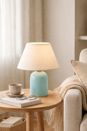 HOMİNG Homing Ocean Seramik Abajur Krem