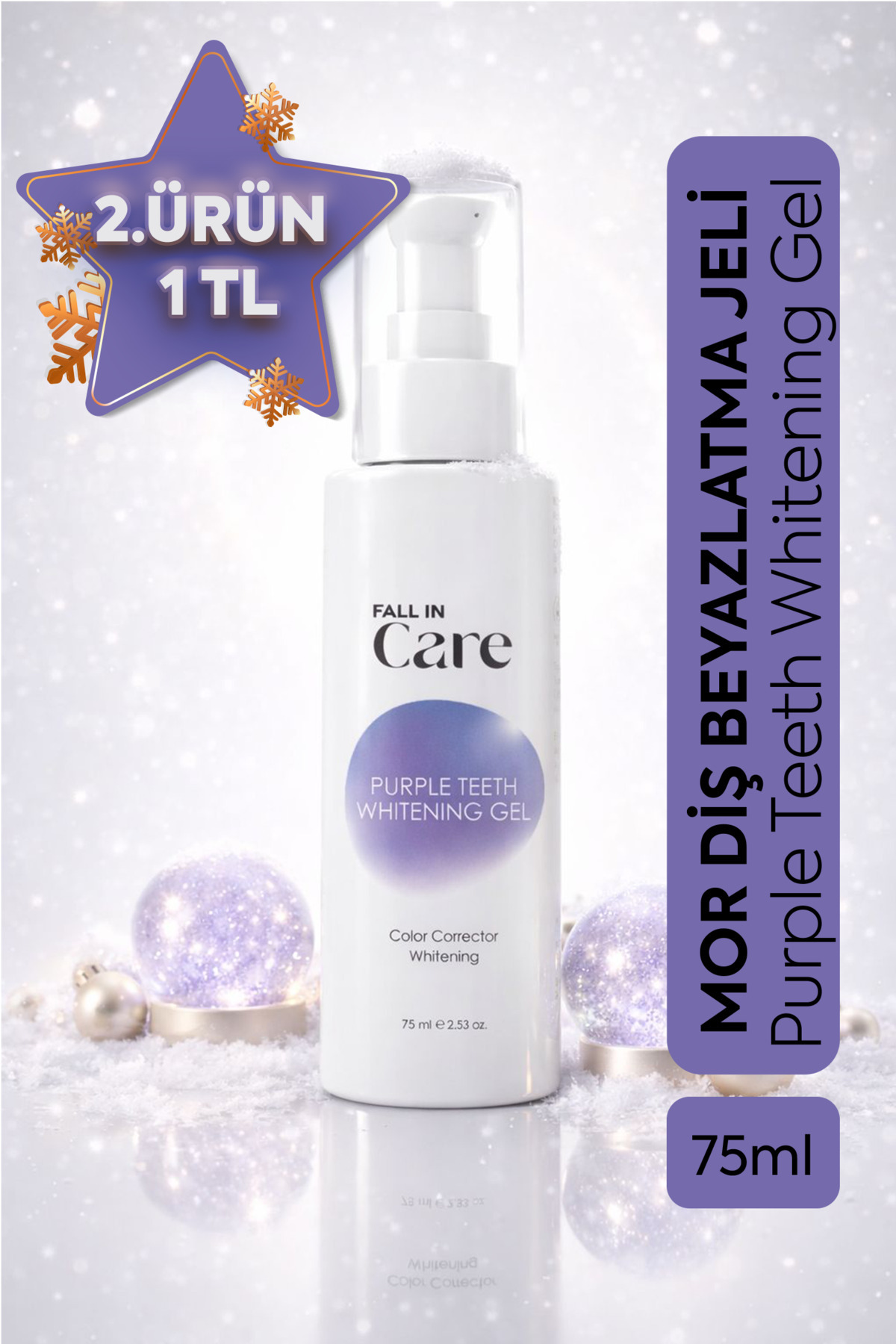 FALL IN CARE Mor Diş Beyazlatıcı Jel, Anında Beyazlatma Etkili Diş Beyazlatma Jeli 75 ml - Fiyatı, Yorumları